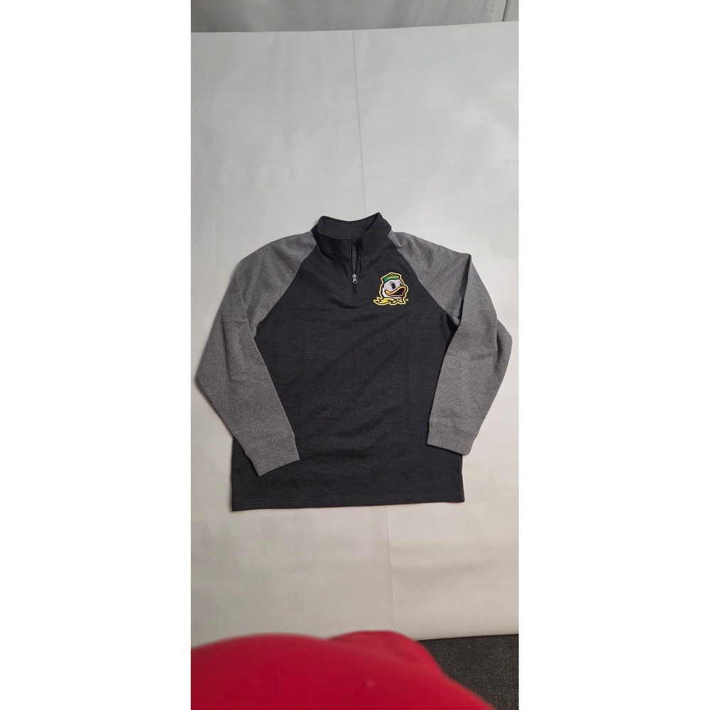 Captivating Oregon Ducks Quarter Zip‎ Mens XL Gray Pullover WB74, NWOT
